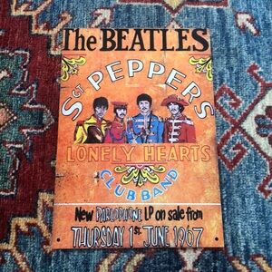 Beatles Tin Sign Sgt Peppers Lonely Hearts Club Band